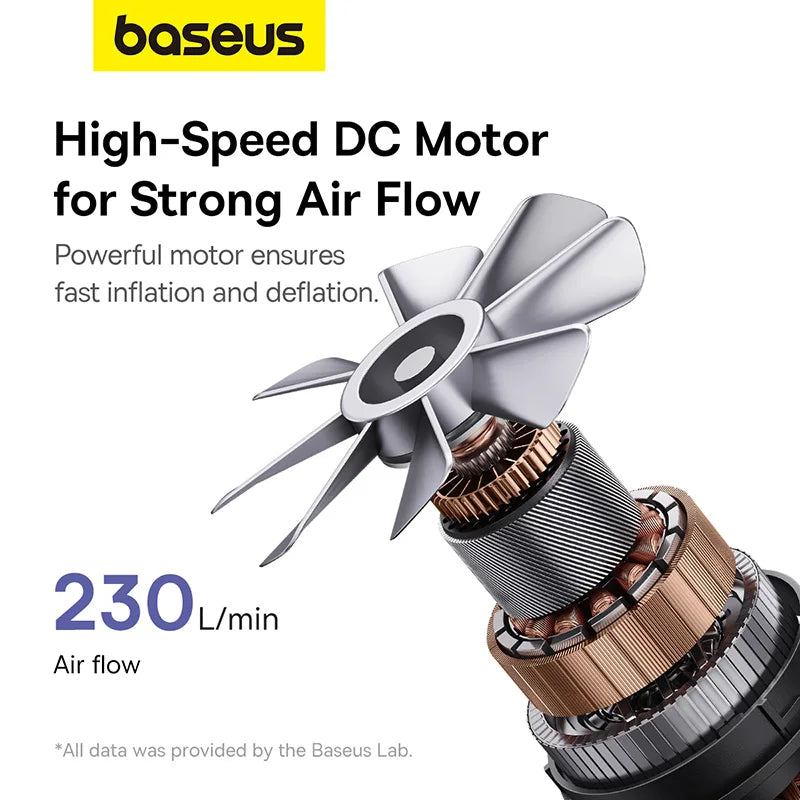 Baseus® - Wireless Mini Air Compressor & Inflator Pump – For Beds, Mats, Swim Rings & Storage Bags