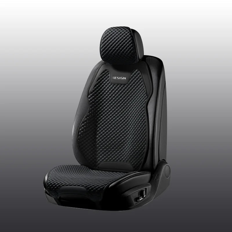 Premium Ice Silk [Car Seat Cover] – All-Season Comfort, Breathable Split Design, Universal Luxury Fit