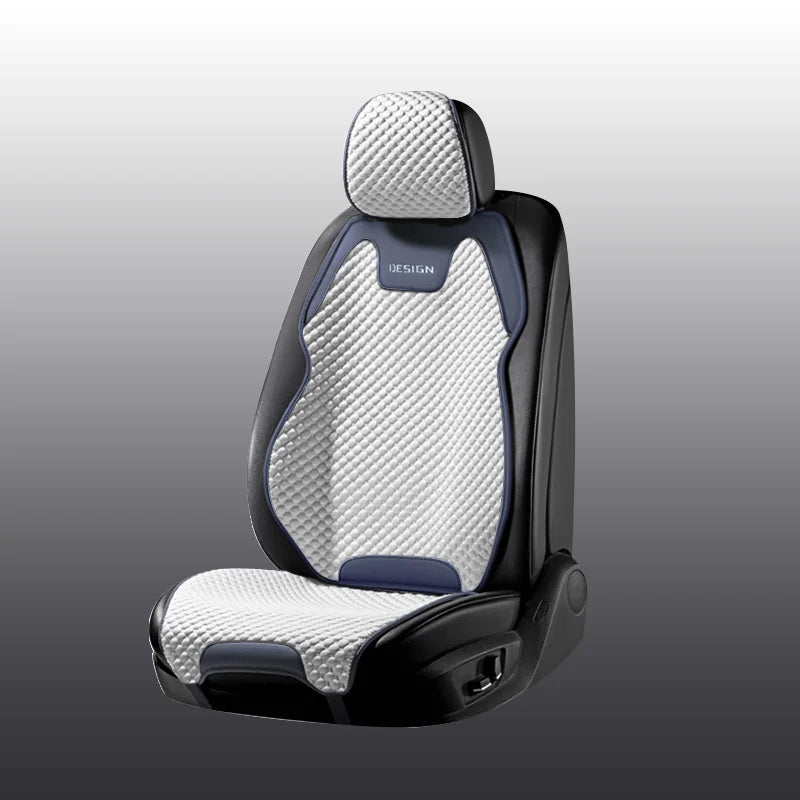 Premium Ice Silk [Car Seat Cover] – All-Season Comfort, Breathable Split Design, Universal Luxury Fit
