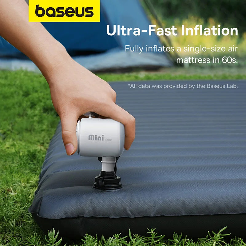 Baseus® - Wireless Mini Air Compressor & Inflator Pump – For Beds, Mats, Swim Rings & Storage Bags