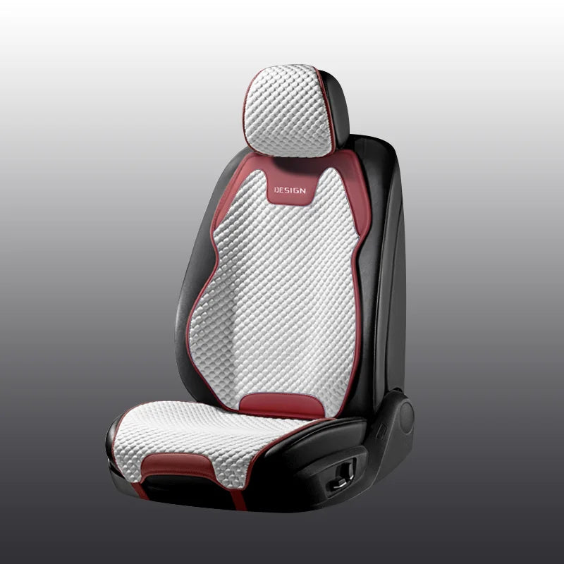 Premium Ice Silk [Car Seat Cover] – All-Season Comfort, Breathable Split Design, Universal Luxury Fit