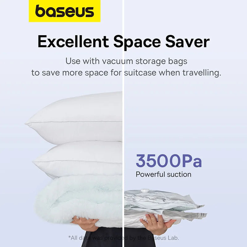 Baseus® - Wireless Mini Air Compressor & Inflator Pump – For Beds, Mats, Swim Rings & Storage Bags