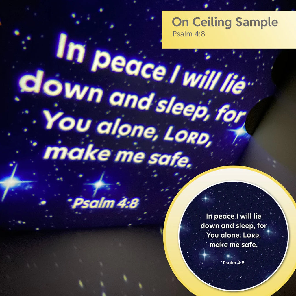 HaloVerse™ Light of Faith Projector Starter Kit – Includes 6 Inspiring Bible Verse Discs for Daily Reflection & Home Ambience