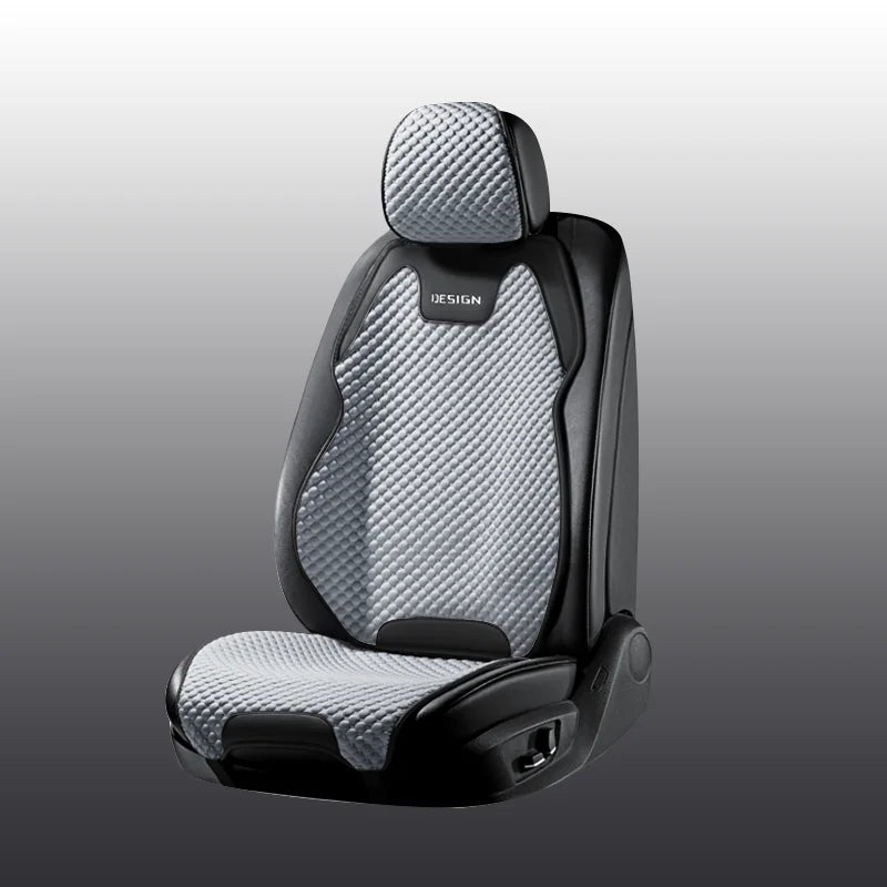 Premium Ice Silk [Car Seat Cover] – All-Season Comfort, Breathable Split Design, Universal Luxury Fit