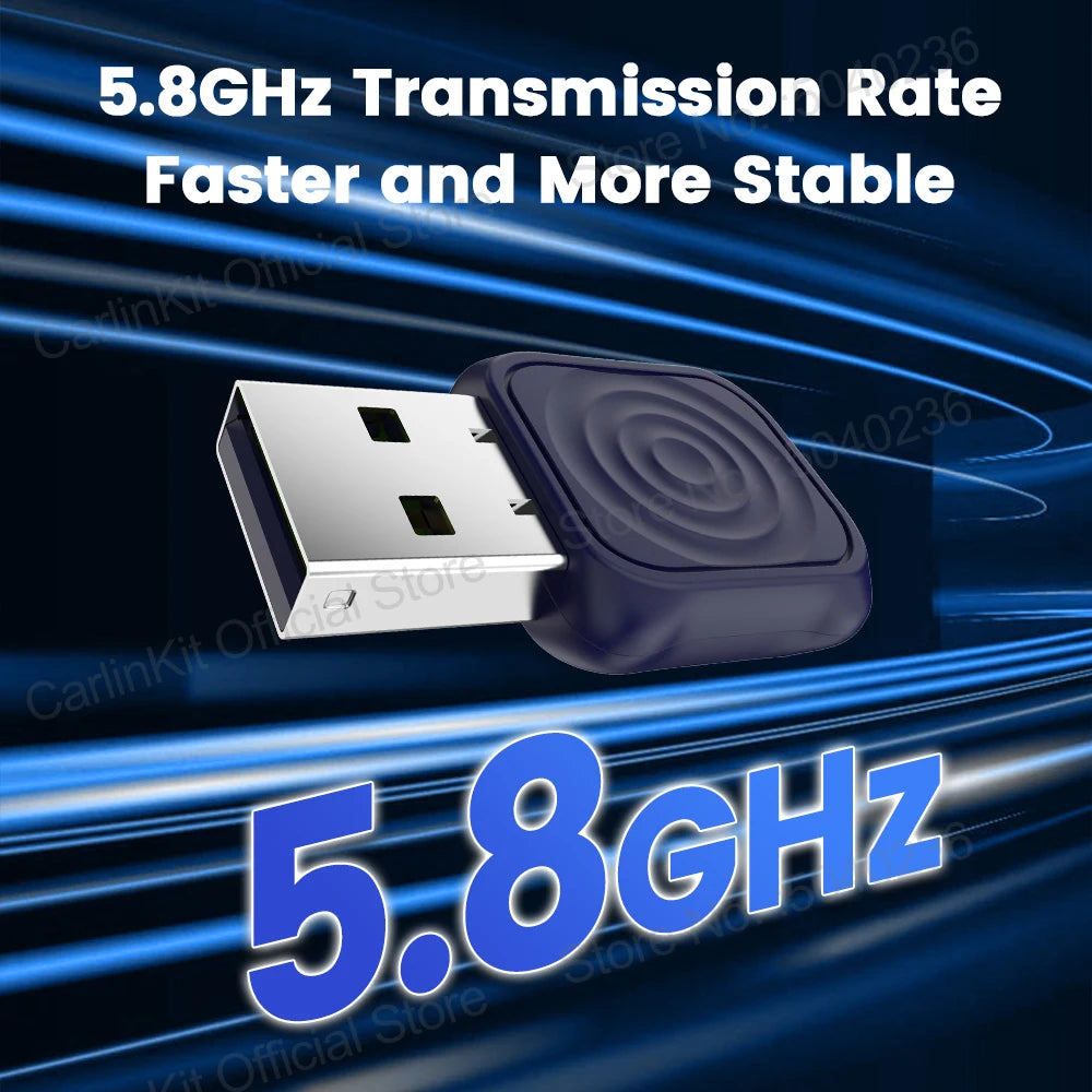 Zynetek® Ultra 5.0 Wireless Adapter | CarPlay & Android Auto Plug & Play OEM Connector with WiFi & Bluetooth