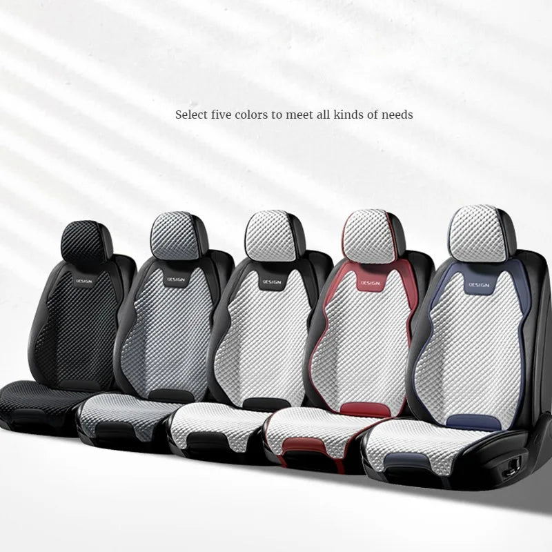 Premium Ice Silk [Car Seat Cover] – All-Season Comfort, Breathable Split Design, Universal Luxury Fit