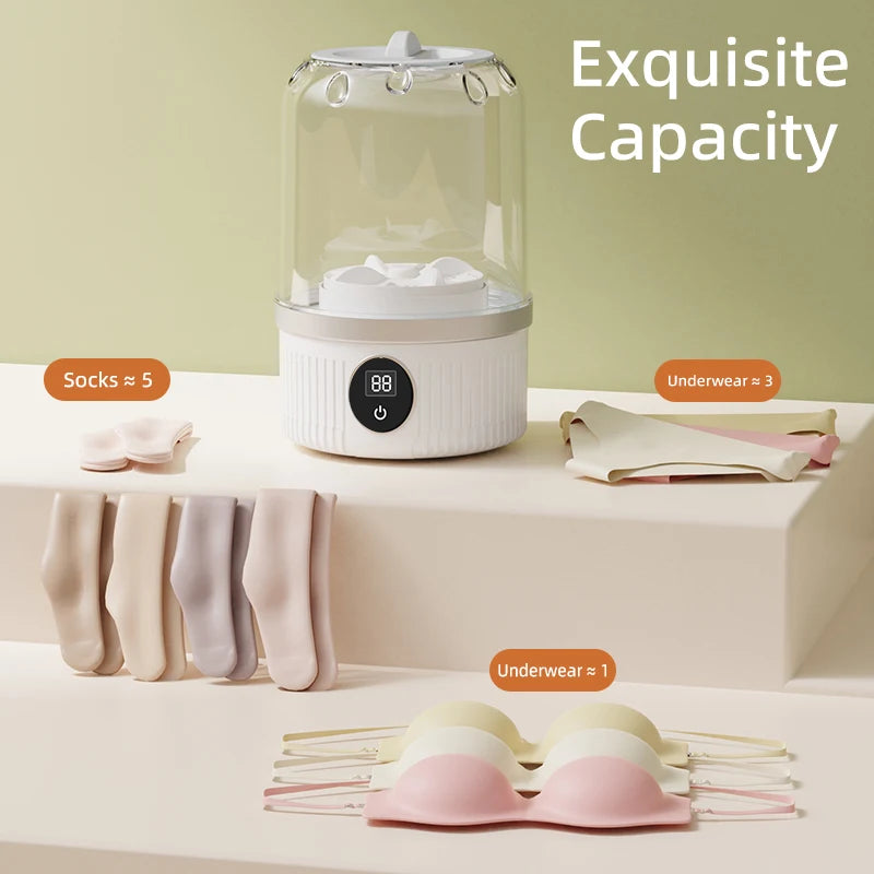 Aquanovo™ Mini Washing Cup | USB-Powered Ultrasonic Laundry Machine for Socks & Underwear
