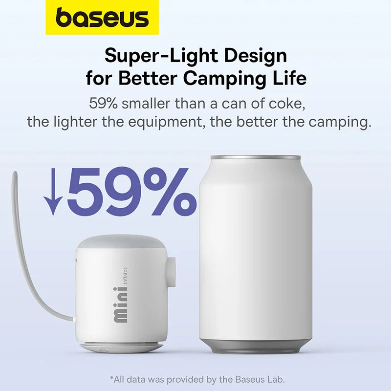 Baseus® - Wireless Mini Air Compressor & Inflator Pump – For Beds, Mats, Swim Rings & Storage Bags