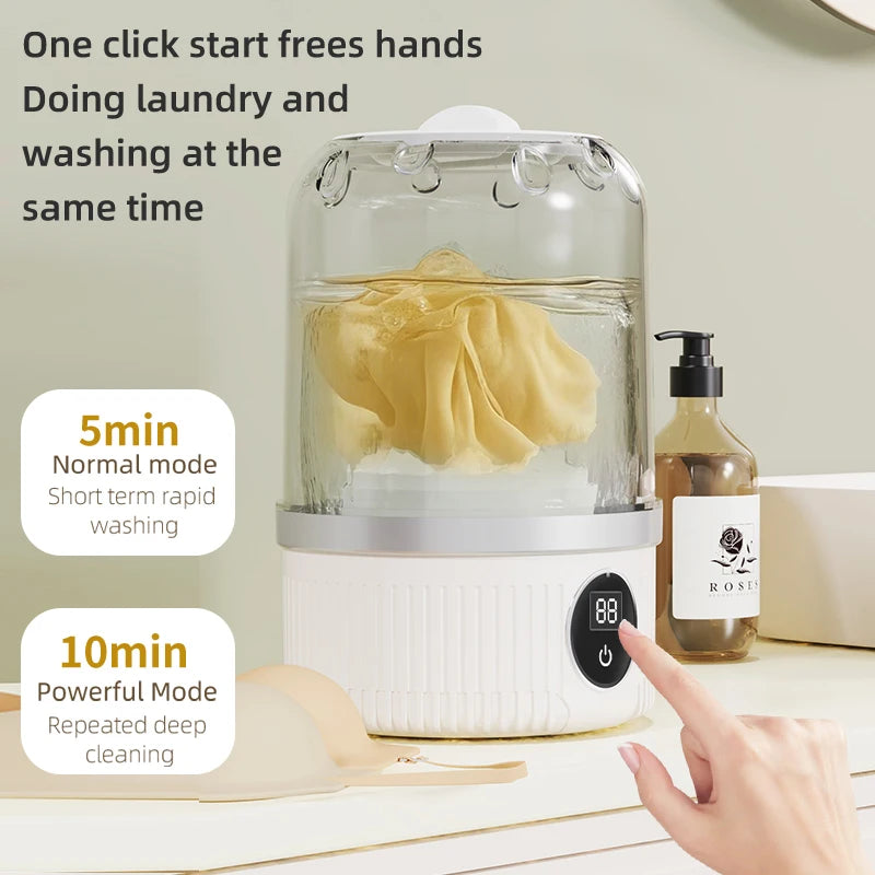 Aquanovo™ Mini Washing Cup | USB-Powered Ultrasonic Laundry Machine for Socks & Underwear
