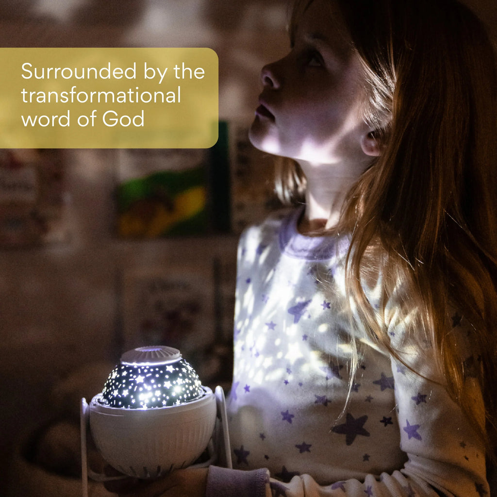 HaloVerse™ Light of Faith Projector Starter Kit – Includes 6 Inspiring Bible Verse Discs for Daily Reflection & Home Ambience